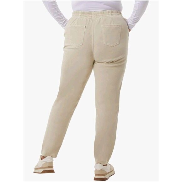 32 Degrees Women's XL Knit Twill Comfort Ankle Pants Ultra Stretch Zip Tan NWT - Picture 13 of 13